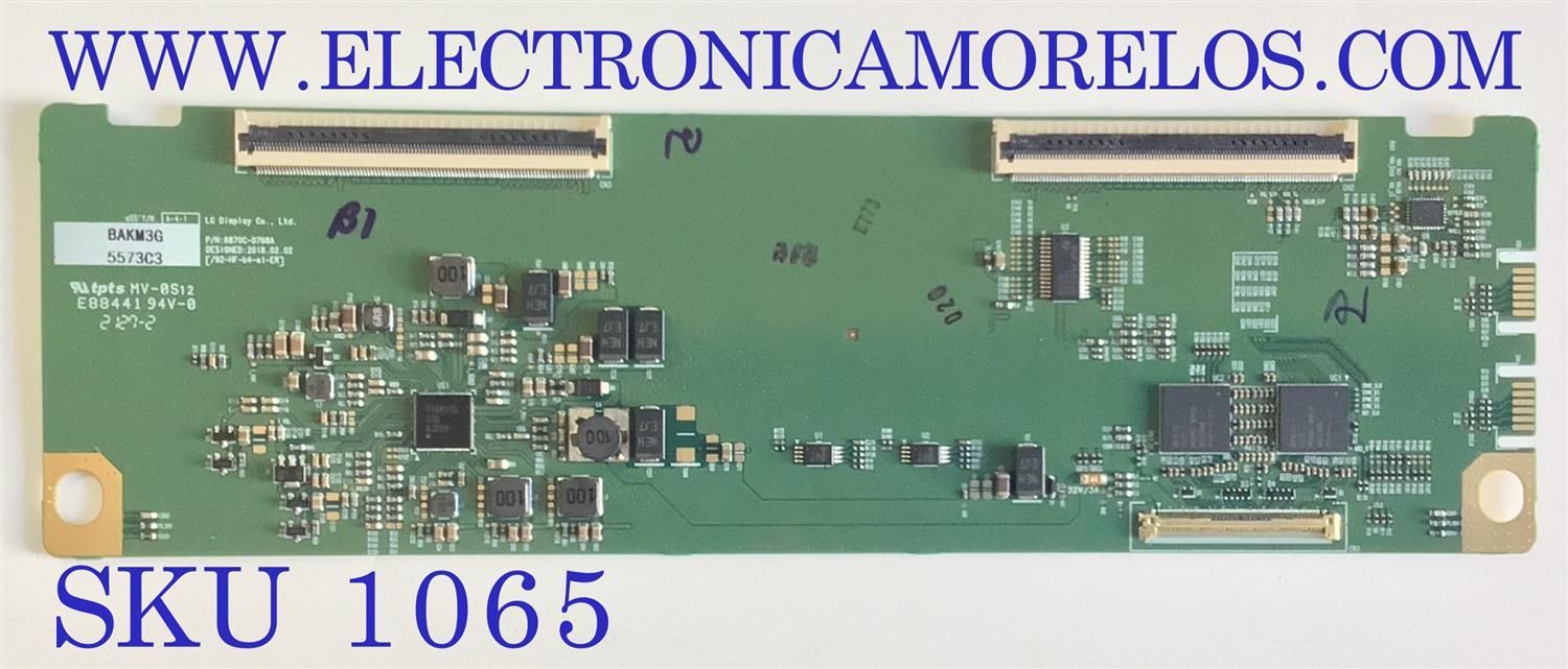 T-CON PARA MONITOR LG / NUMERO DE PARTE 6871L-5573C / 6870C-0768A / 5573C / MODELO 40UP95C-WY.AUSOMPN